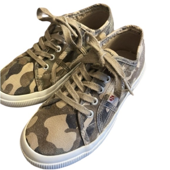 Superga Camouflage Canvas Sneakers - Picture 1 of 8